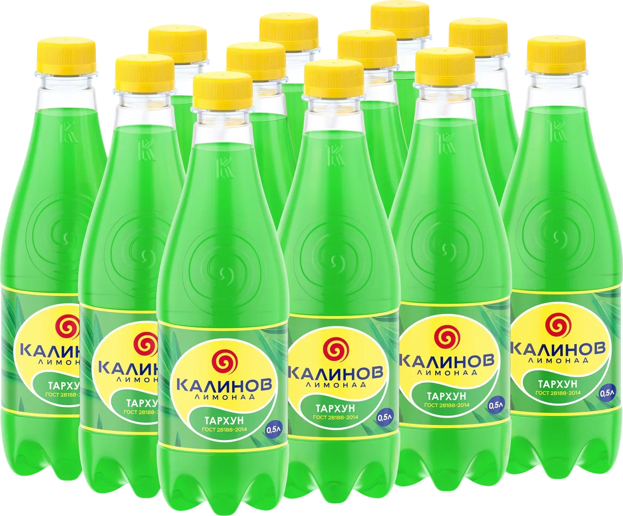Лимонад Калинов Тархун, 0.5 л, пластиковая бутылка, 12 шт.