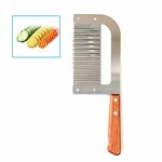Нож-слайсер для фигурной нарезки / Нож с волнистым лезвием для нарезки овощей - изображение