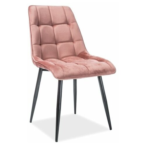 фото Стул signal chic velvet, античный розовый - черный