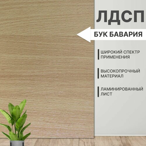 Мебельная деталь ЛДСП 16мм 750х680 Кромка 1мм Бук Бавария Цвет