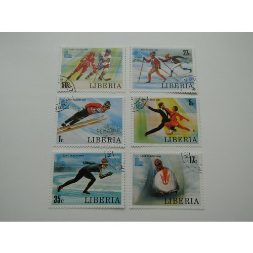 Марки. Спорт. Олимпиада. 1980. Либерия. 6 штук марки спорт гдр олимпиада 1972 6 штук