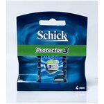 Schick Protector 3 Сменные лезвия 4 шт - изображение