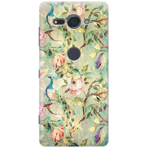 фото Cиликоновый чехол на sony xperia xz2 compact / сони иксперия икс зет 2 компакт с принтом "винтажный цветочный паттерн" gosso