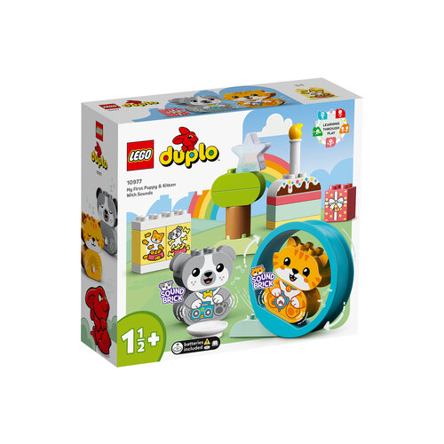 конструктор lego duplo мой первый щенок и котёнок и их звуки 10977 Конструктор LEGO DUPLO My First Puppy and Kitten With Sounds 10977