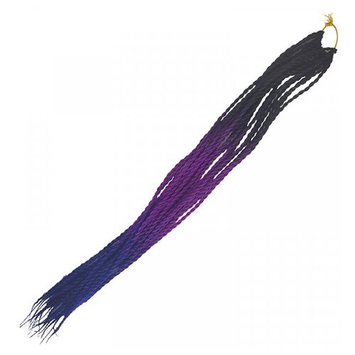 Купить Канекалон Сенегальские косы 65 см, 3 цвета: черный, фиолетовый, синий, Happy Pirate, канекалон