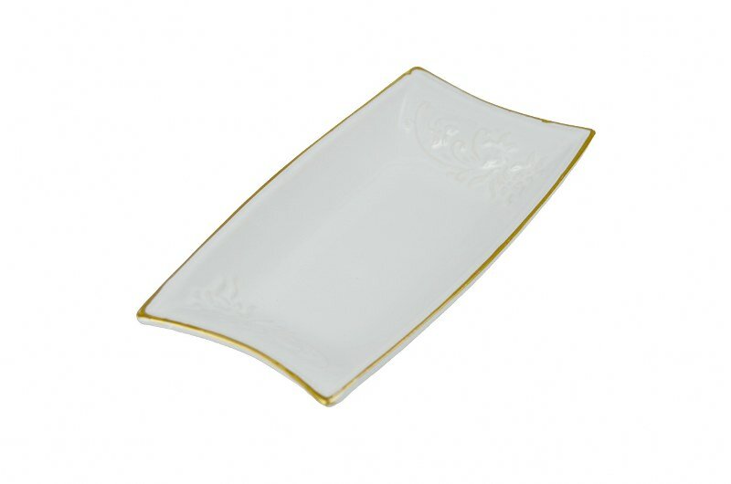 фото Блюдо сервировочное 19*13*2,5 см для закусок, керамика, белое