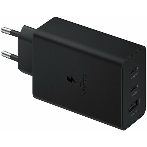 samsung 65w pd power adapter trio ep t6530 Зарядное устройство для Samsung 65w EP-T6530 / быстрая зарядка / черный / RU