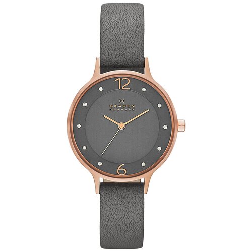 Наручные часы SKAGEN Leather SKW2267, золотой, серый наручные часы skagen skw2731 синий