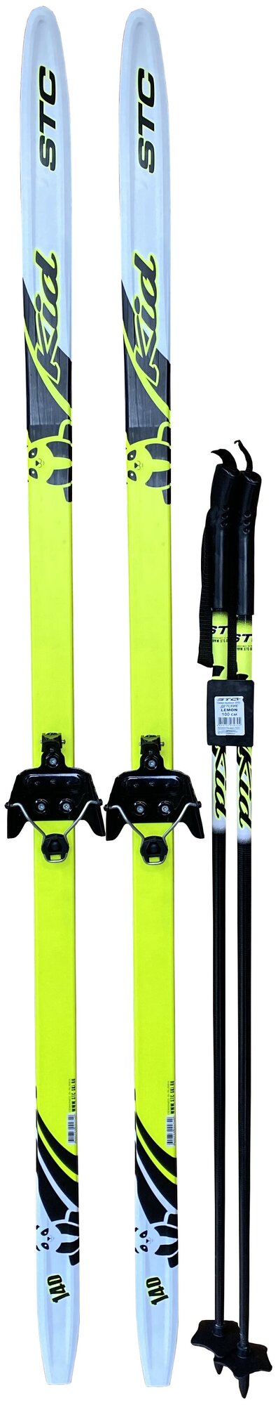Лыжный комплект STC Kids Lemon 140см STEP NN75 (лыжи + палки(100) + крепления)