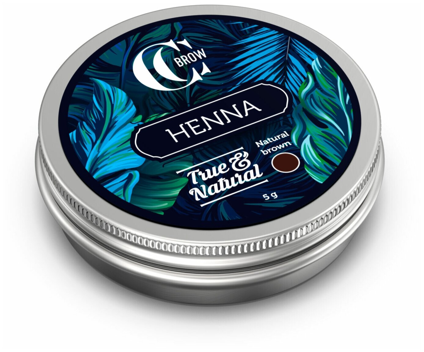 True&Natural Хна для окрашивания бровей и ресниц Henna 5 гр, Natural brown,