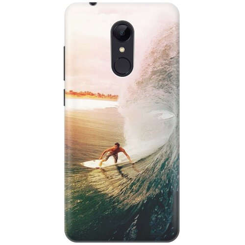 фото Cиликоновый чехол на xiaomi redmi 5 / сяоми редми 5 с принтом "серфер" gosso