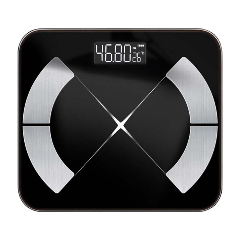 Напольные умные весы с расчётом 12 показателей качества тела совместимые для Android, IOS , черные - фотография № 9