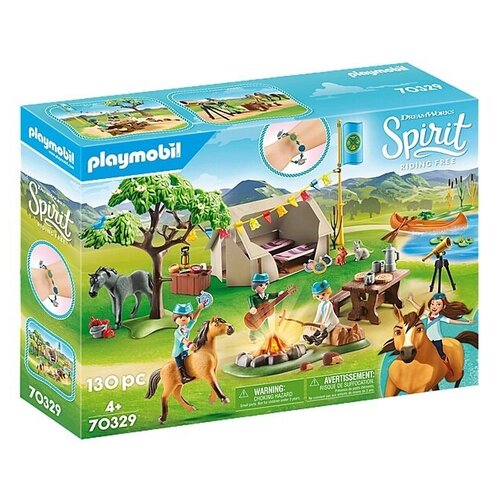 фото Набор с элементами конструктора playmobil spirit riding free 70329 летний лагерь