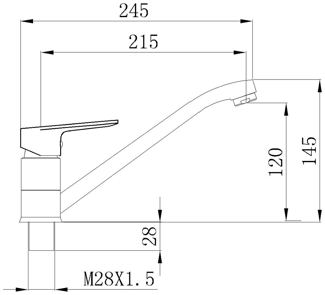 SL131-004F-25 Смеситель для кухни ø35 - фотография № 3