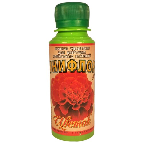 Жидкое концентрированное хелатное удобрение для цветущих комнатных растений Унифлор Цветок 100мл, 2шт