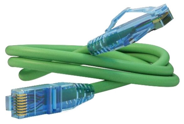 Патч-корд Hyperline PC-LPM-UTP-RJ45-RJ45-C6-0.5M-LSZH-GN PC-LPM-UTP-RJ45-RJ45-C6-0.5M UTP RJ-45 вил.-вилка RJ-45 кат.6 0.5м зеленый LSZH (уп.:1шт) 24AWG