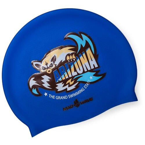 фото Шапочка для плавания mad wave arizona, синий