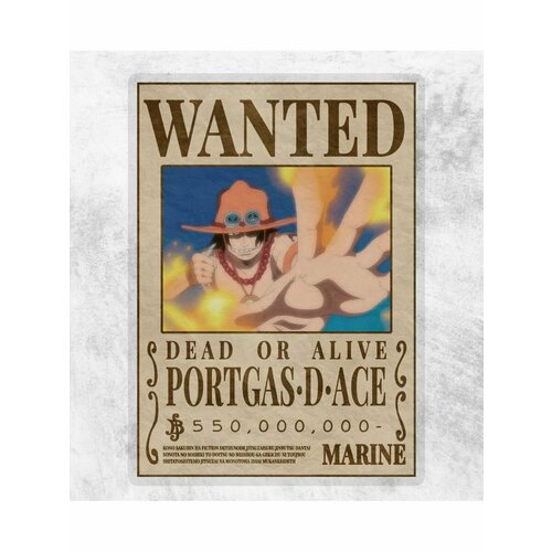 Постер One Piece: Портгас Д. Эйс (розыскная листовка)