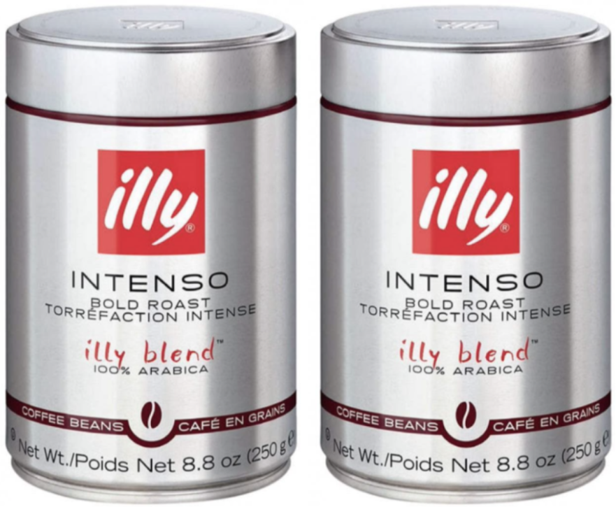 Кофе в зернах Illy Intenso железная банка 250 грамм 2 штуки