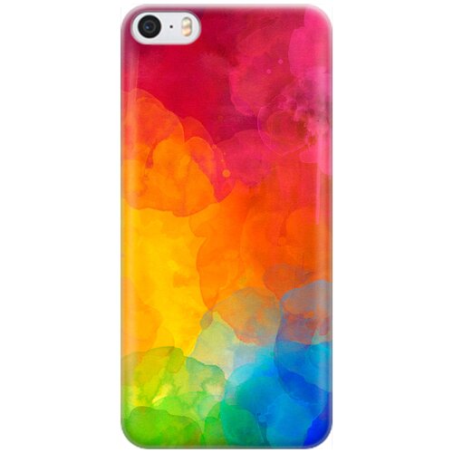 фото Re:pa накладка transparent для apple iphone se / 5s / 5 с принтом "буйство красок"