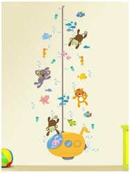 Ростомер детский в тубусе / Интерьерная наклейка на стену / Для измерения роста / Подарок ребенку