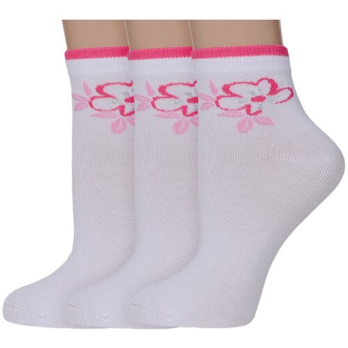 фото Женские носки rusocks укороченные, размер 23-25, белый