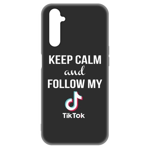 фото Чехол-накладка krutoff silicone case tiktok для realme 6/ 6s черный krutoff group