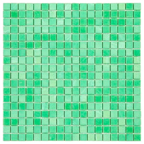 Мозаика одноцветная чип 15 стекло Alma NC412 зеленый квадрат глянцевый