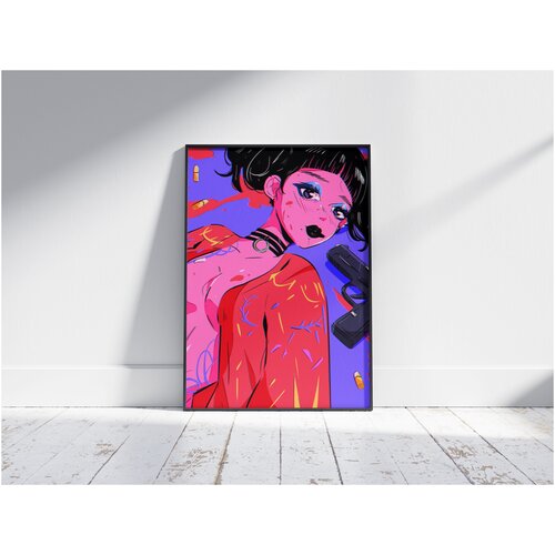 Постер в раме/ Любовь Смерть Роботы Кукла Арт 50х70 см