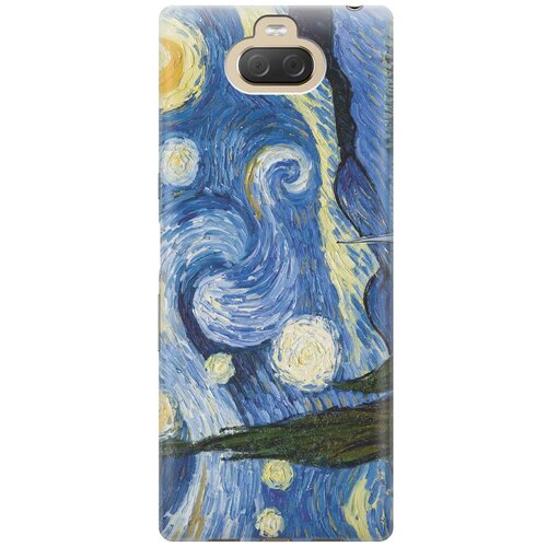 фото Cиликоновый чехол на sony xperia 10 plus / xa3 ultra / сони иксперия 10 плюс с принтом "звездная ночь" gosso