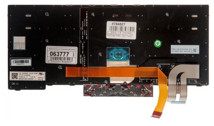 Клавиатура для ноутбука Lenovo ThinkPad Edge E480 L480 T480S T490 T495 L380 L390 L480 черная с подсветкой