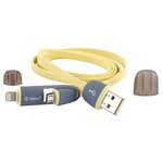Кабель Zetton Life Style Flat Wire USB - Lightning/microUSB 1 м - изображение