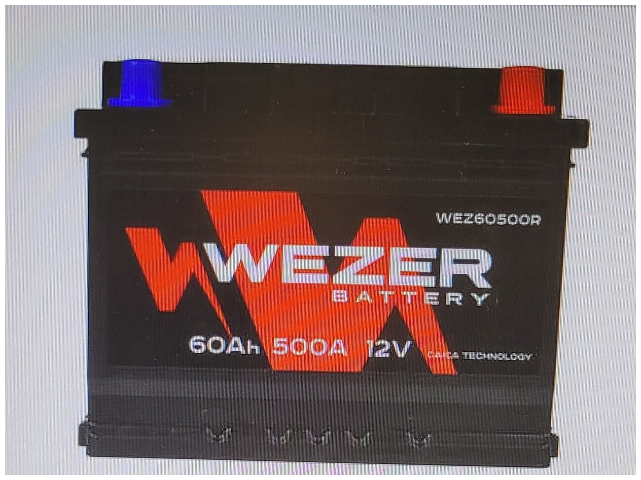 WEZER WEZ60500R Аккумулятор 60 Обратная [- +] WEZER 6СТ 500A 242/175/190