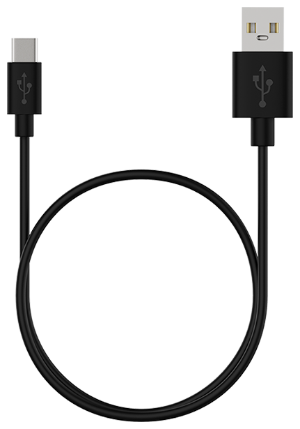 Кабель MAXVI USB - USB Type-C (MC-02 UP), 1 м, черный