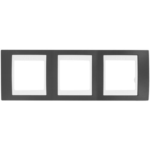 Рамка для розеток и выключателей Schneider Electric Unica 3 поста, цвет какао/бежевый