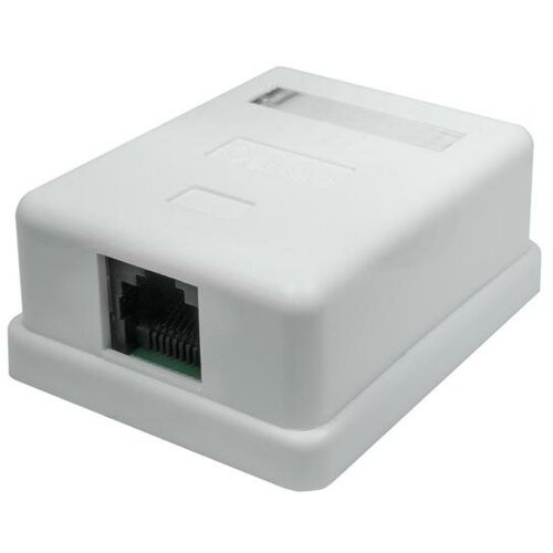 Розетка компьютерная 1-м 8P8C (RJ-45) UTP кат.5E, SUPRLAN 10-0307 (1 шт.)