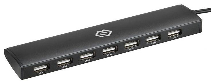 Разветвитель USB-C Digma HUB-7U2.0-UC-B черный