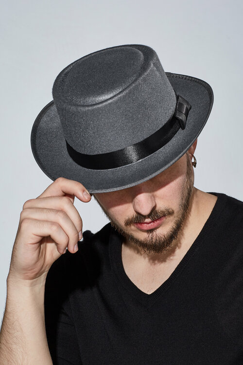 Шляпа Nothing but Love, размер 55/57, серый, черный