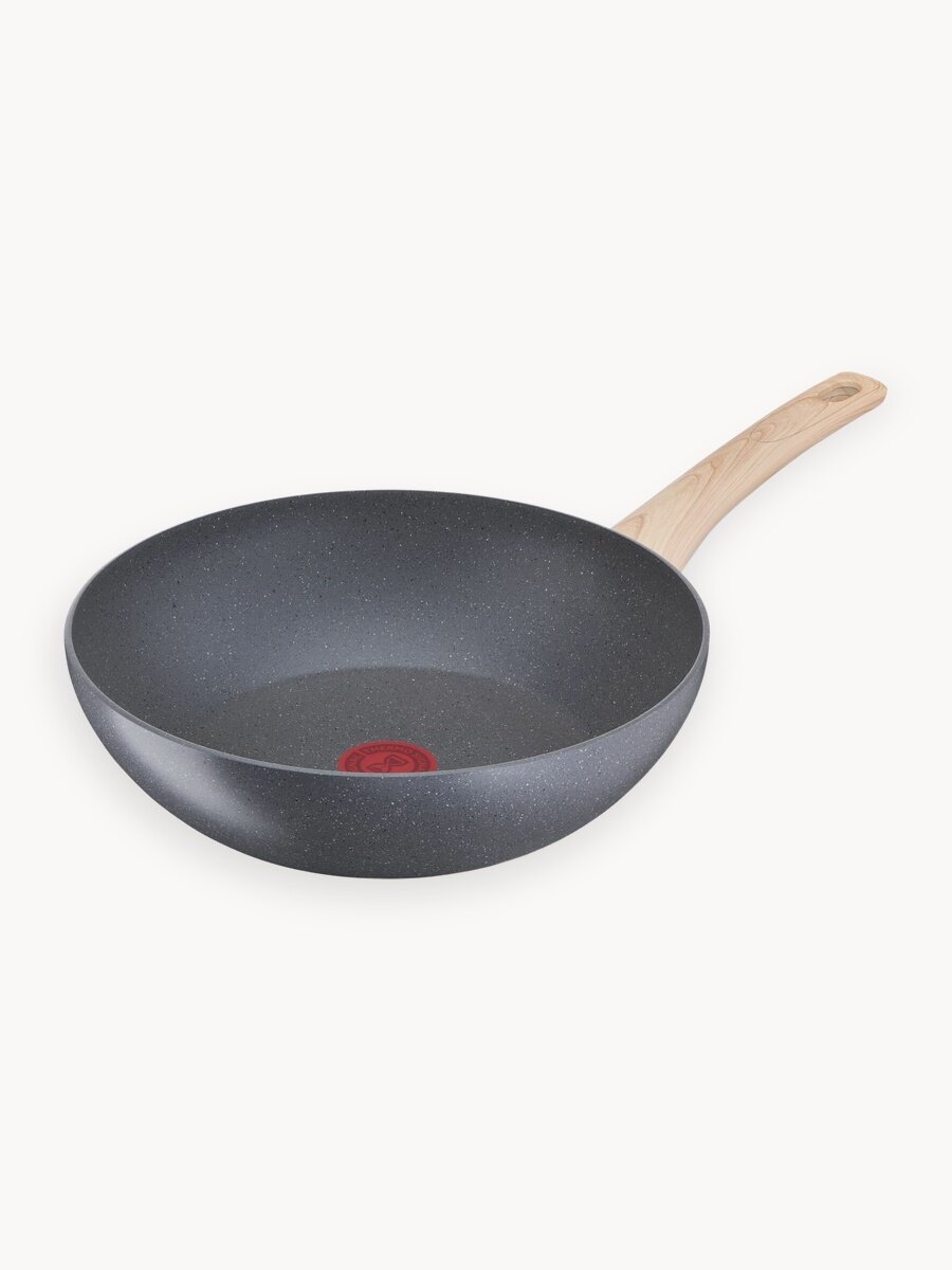 Вок сковорода Tefal Natural Force 28 см, с антипригарным покрытием, индикатором нагрева, для газовых, электрических и индукционных плит