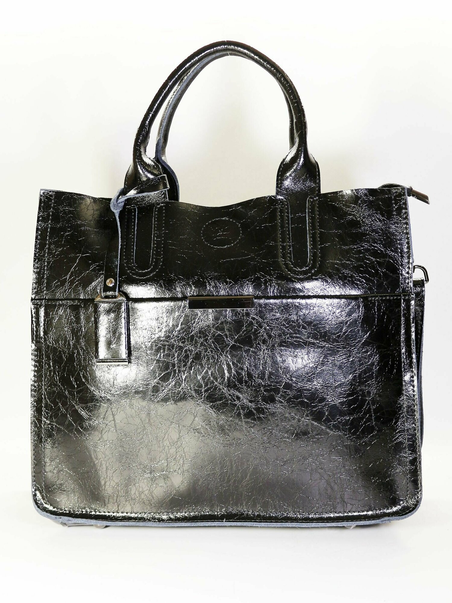 фото Женская сумка на Плечо BAVARIA черный из натуральной кожи