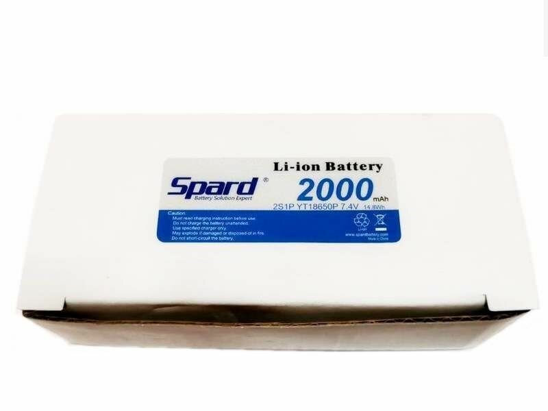 Аккумулятор Li-Ion Spard 2000mAh, 7,4V, 15C, T-plug для Remo Hobby 1|16 - YT18650P