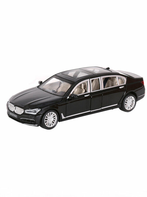 Машина инерционная MX 33441 BMW 760Li Limousine свет и звук черный 1:24