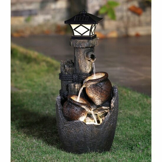 фото Фонтан WATERFALL садовый с подсветкой "Место Встречи"