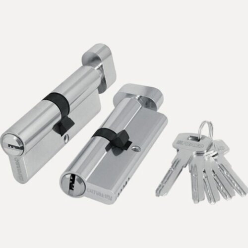 Изображение товара Цилиндровый механизм Fuaro (200 ZM) 2000 ZM Knob 80 (40+10+30) CP хром 5Key с вертушкой