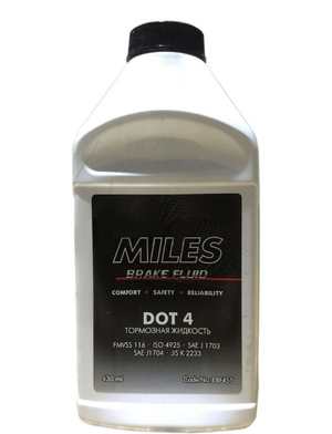 Жидкость тормозная MILES DOT 4 0,430л Brake Fluid