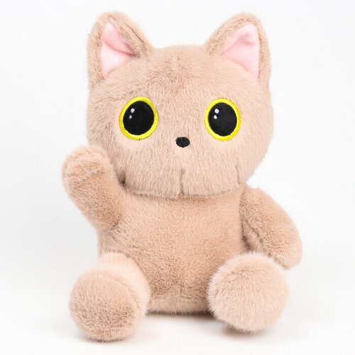 Мягкая игрушка Кот, 20 см, цвет бежевый мягкая игрушка кот в полоску бежевый 40 см