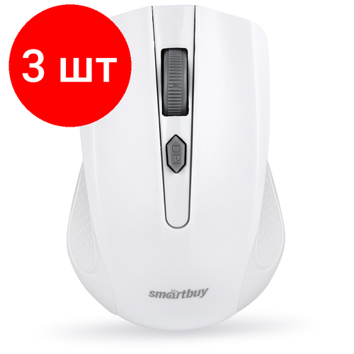 Комплект 3 шт, Мышь беспроводная Smartbuy ONE 352, белый, USB, 4btn+Roll dialog pointer mouse mrop 03u rtl usb 4btn roll беспроводная