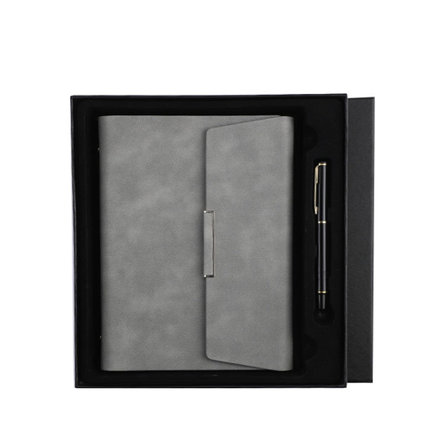 Блокнот с ручкой в подарочной коробке/скетчбук/ежедневник/записная книжка серый
