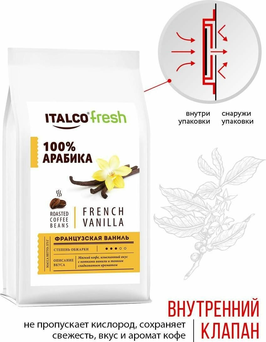 Кофе зерновой ITALCO French Vanilla, средняя обжарка, 1000 гр [5256] - фото №9