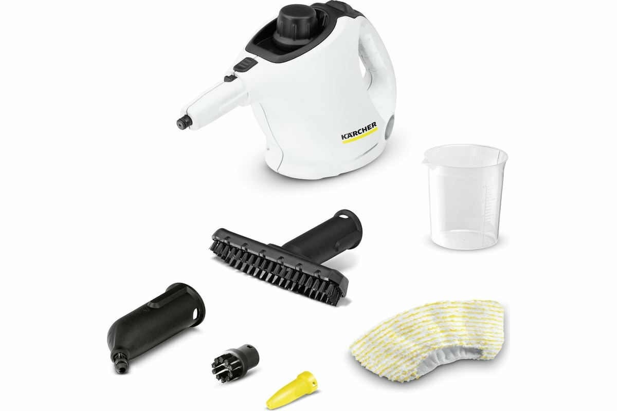Ручной пароочиститель для дома Karcher SC 1 EU, 200мл, 1200Вт, белый — фото 1